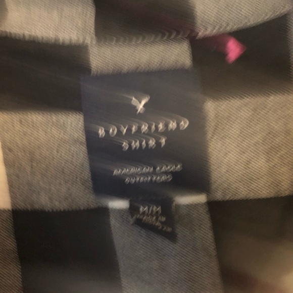 Black and white flannel top - Picture 3 of 4